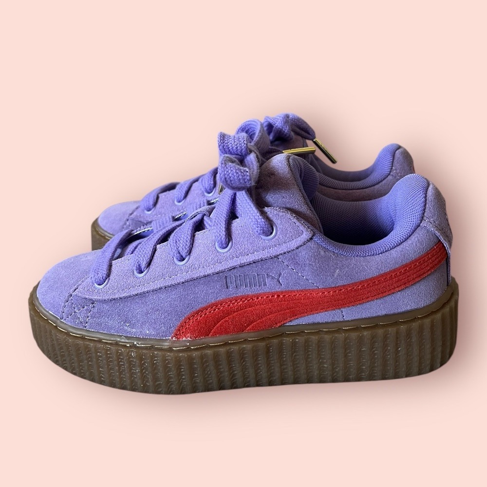 Puma x Fenty Creeper Phatty Platform Sneakers Size 5 Puma Lavender/Burnt Red/Gum